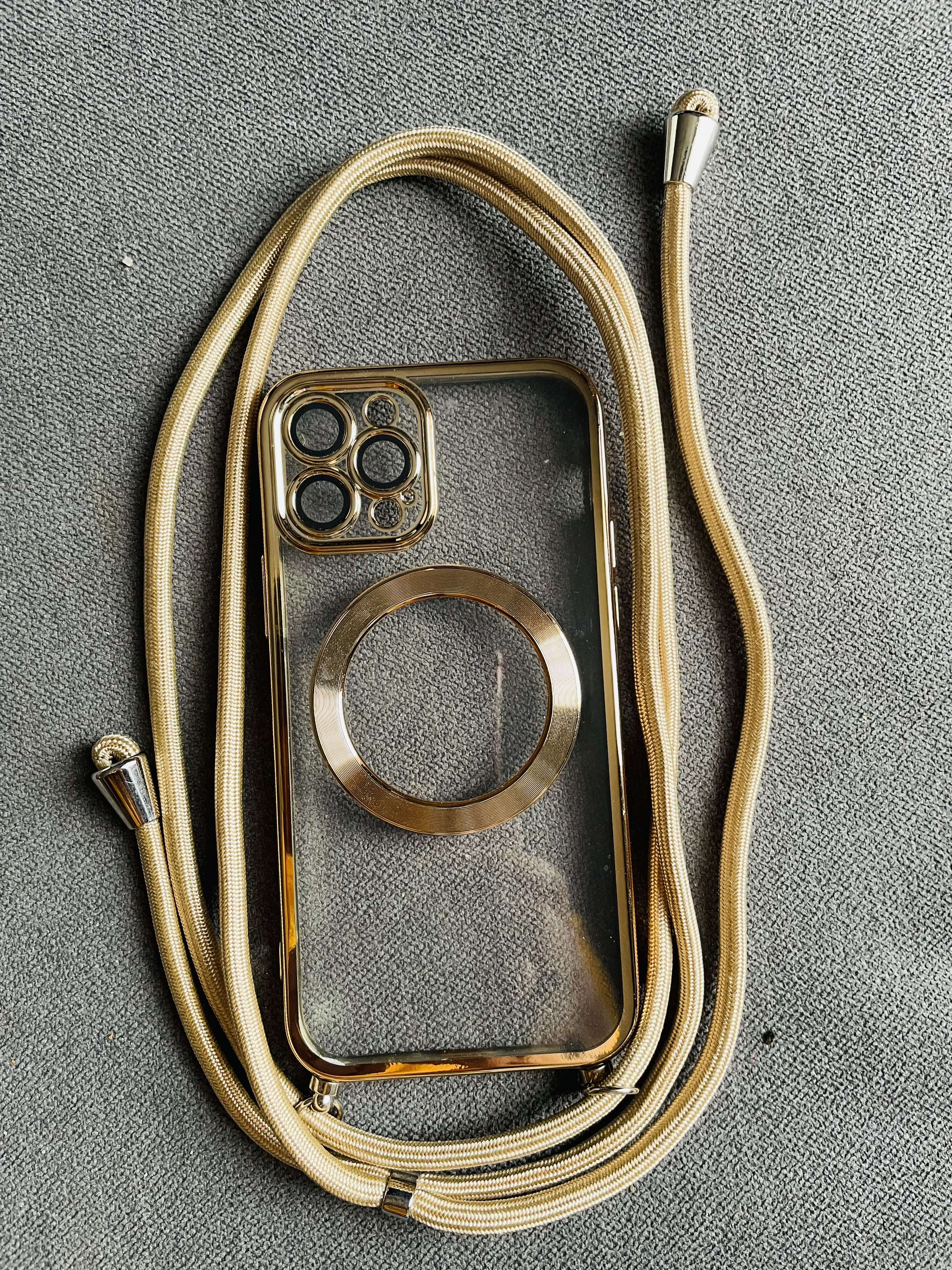 Coque Transparente MagSafe avec Lanière pour iPhone 12 Pro Plus