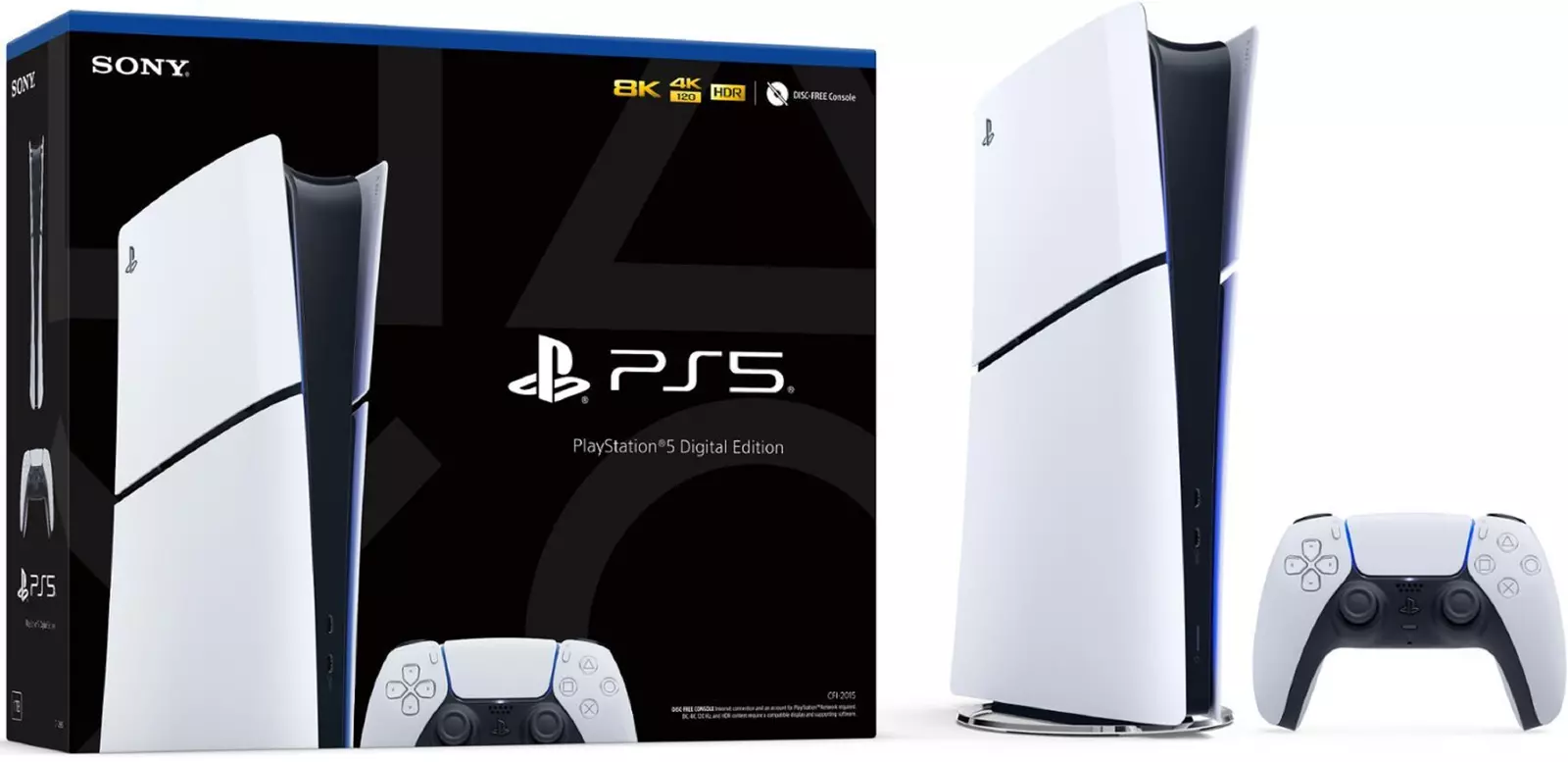 Sony PlayStation 5 Slim Digital Edition 1TB White Game Console
