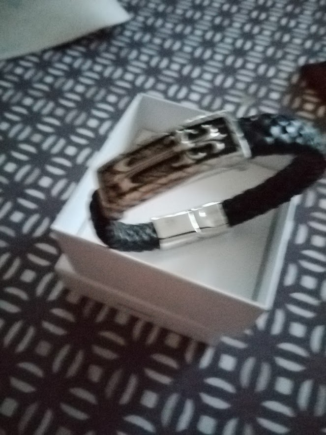 bracet en cuir tresser - Miniature 3