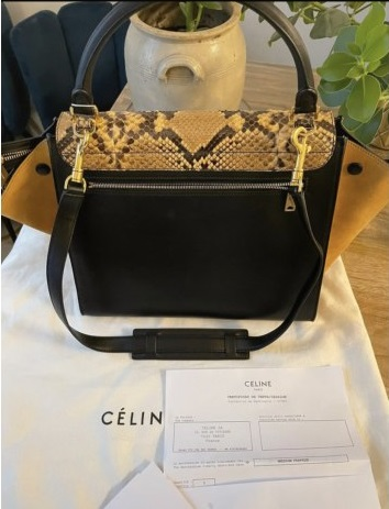 Sac en bandoulière en cuir Céline Trapèze - Miniature 4