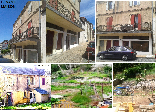grande maison de ville attenante à rénover, avec jardin