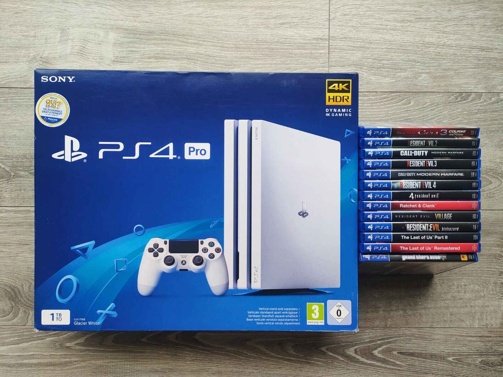 Sony PlayStation PS4 Pro - 1To - Blanc Glacier + 13 Jeux