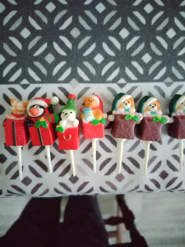 lot de decor de buches de noel - Miniature 3