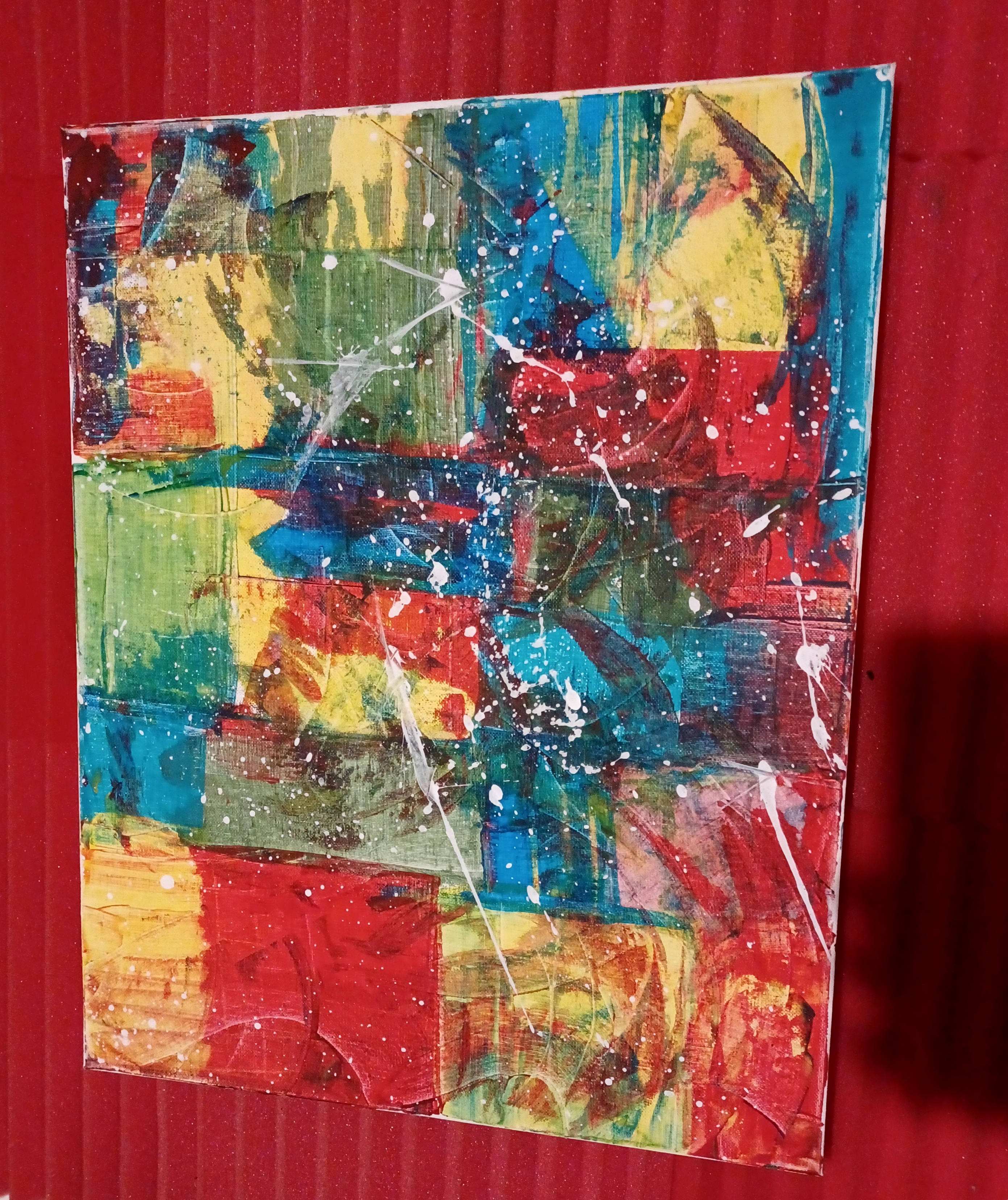 Tableau peinture crylique abstrai