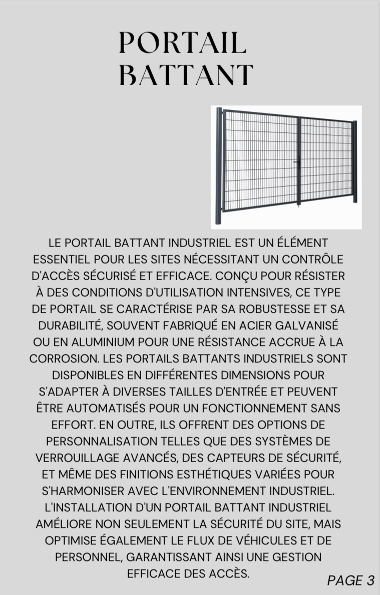 Portail battant industriel robuste - Miniature 2