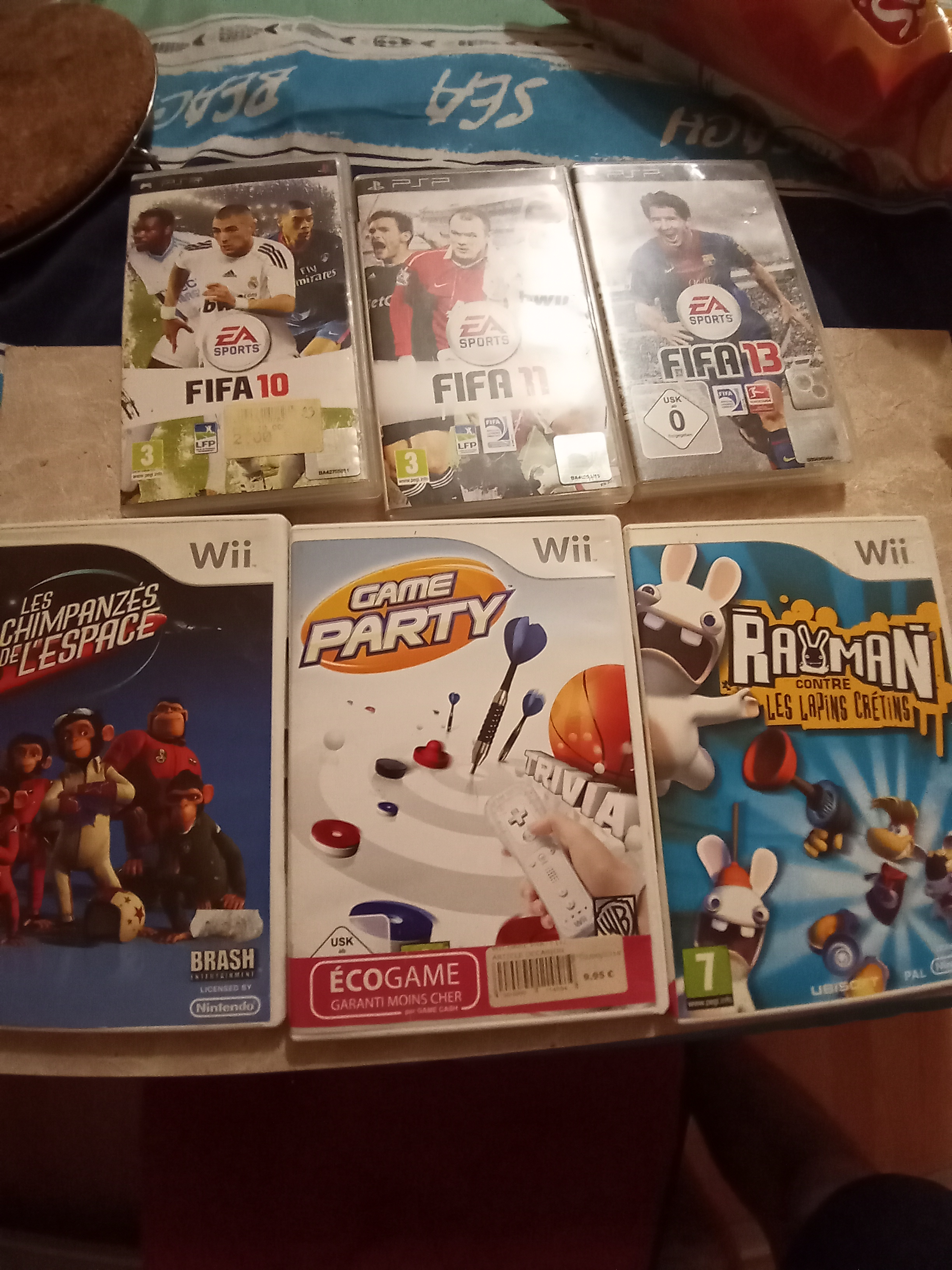 Jeu Wii et psp