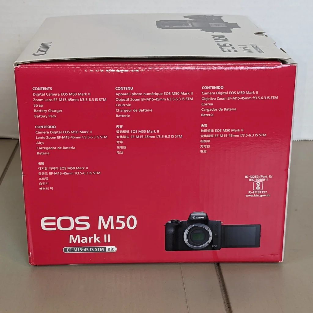 Appareil Photo Camera Canon EOS M50 Mark II + 15–45 mm F3.5-6.3 IS
STM