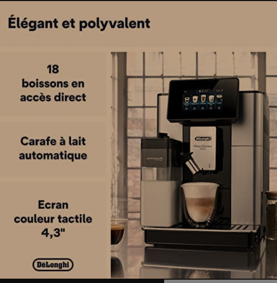 Machine à café De'Longhi PrimaDonna Soul - Neuf - Miniature 4