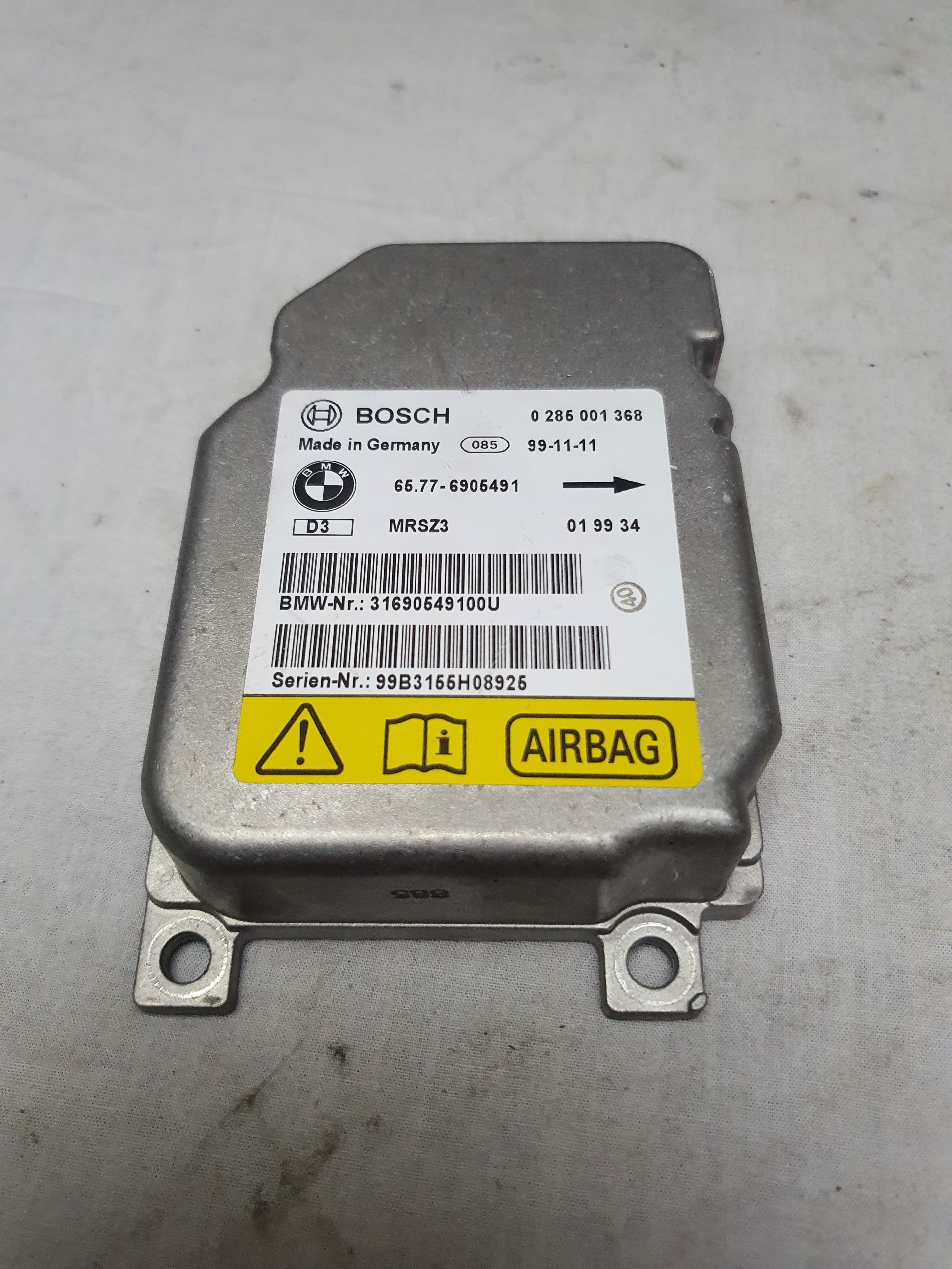 Calculateur d'airbag BMW E46 323 1998-2006