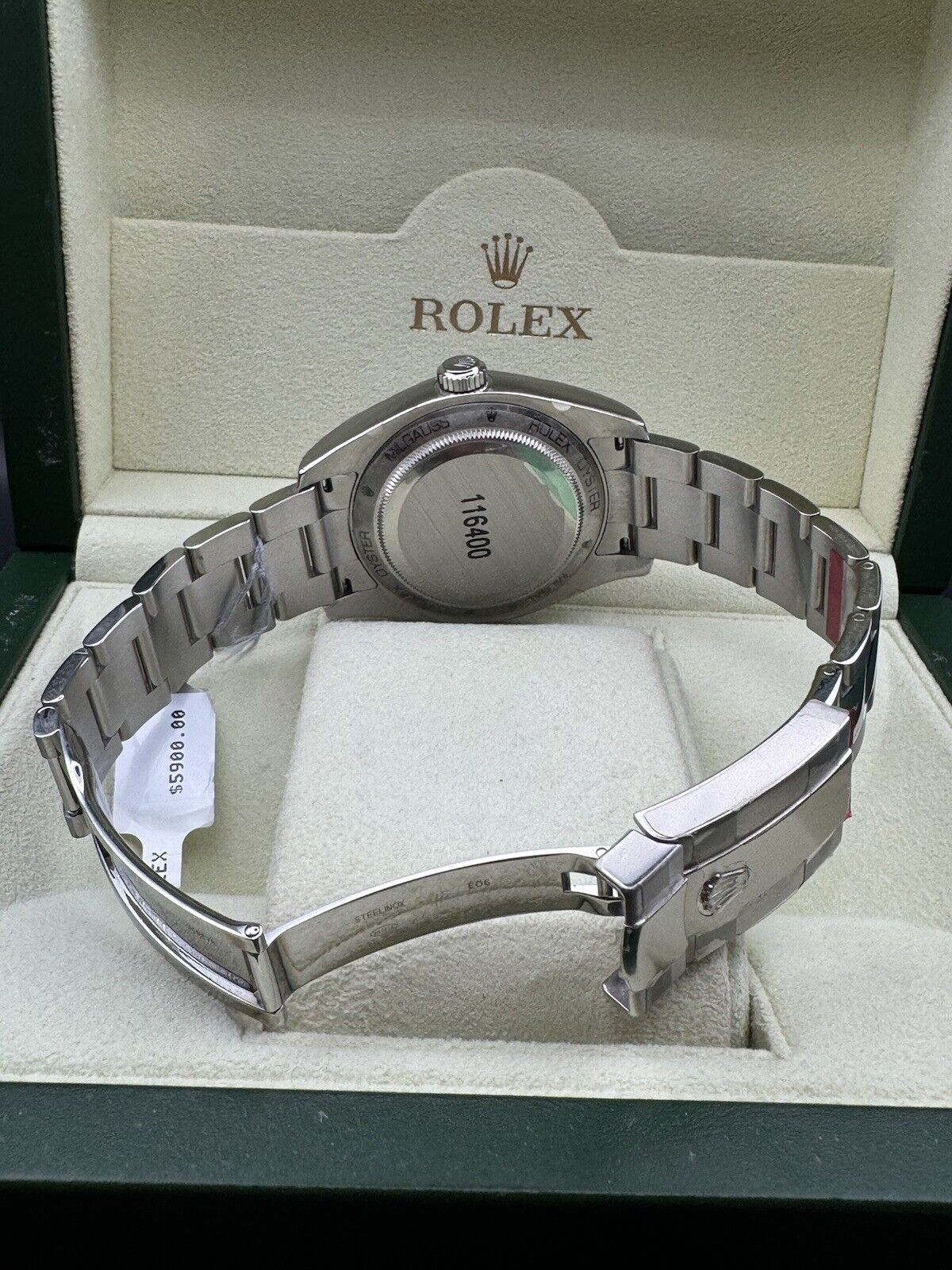 Neuf vieux stock hommes Rolex Milgauss - Miniature 2