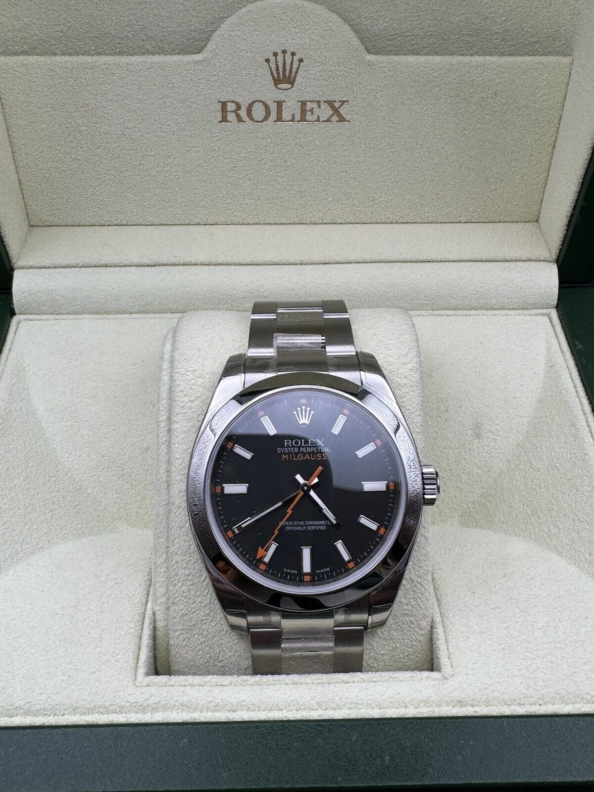 Neuf vieux stock hommes Rolex Milgauss - Miniature 7