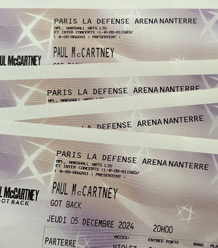 4 places carré or Concert Paul McCartney