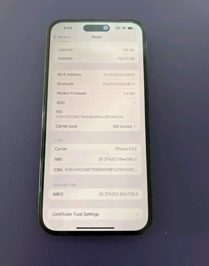 Apple iPhone 14 Pro Max - 128 Go - Gris sidéral (Verizon uniquement)
