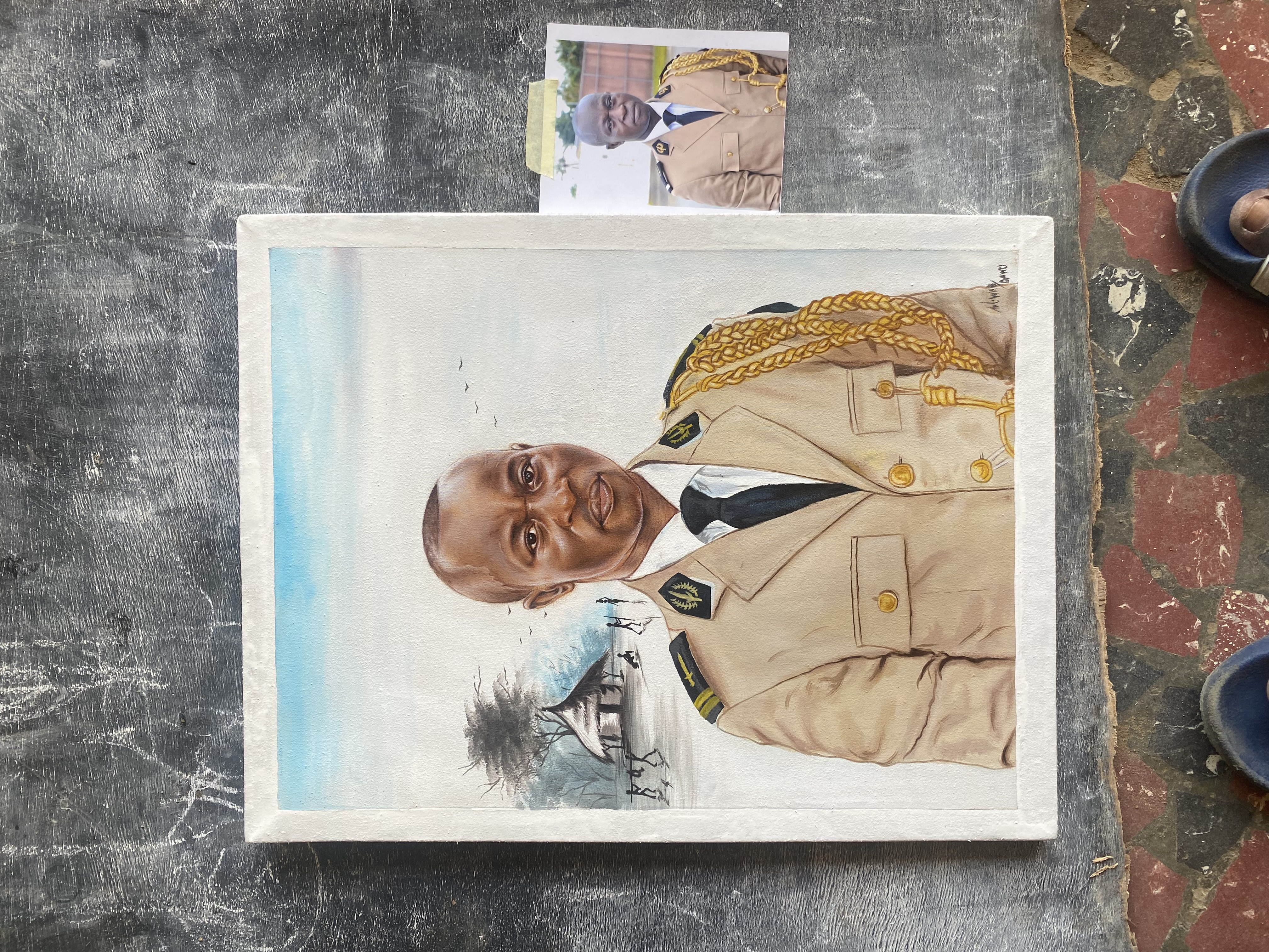 Portrait en peinture à huile sur toile - Miniature 4