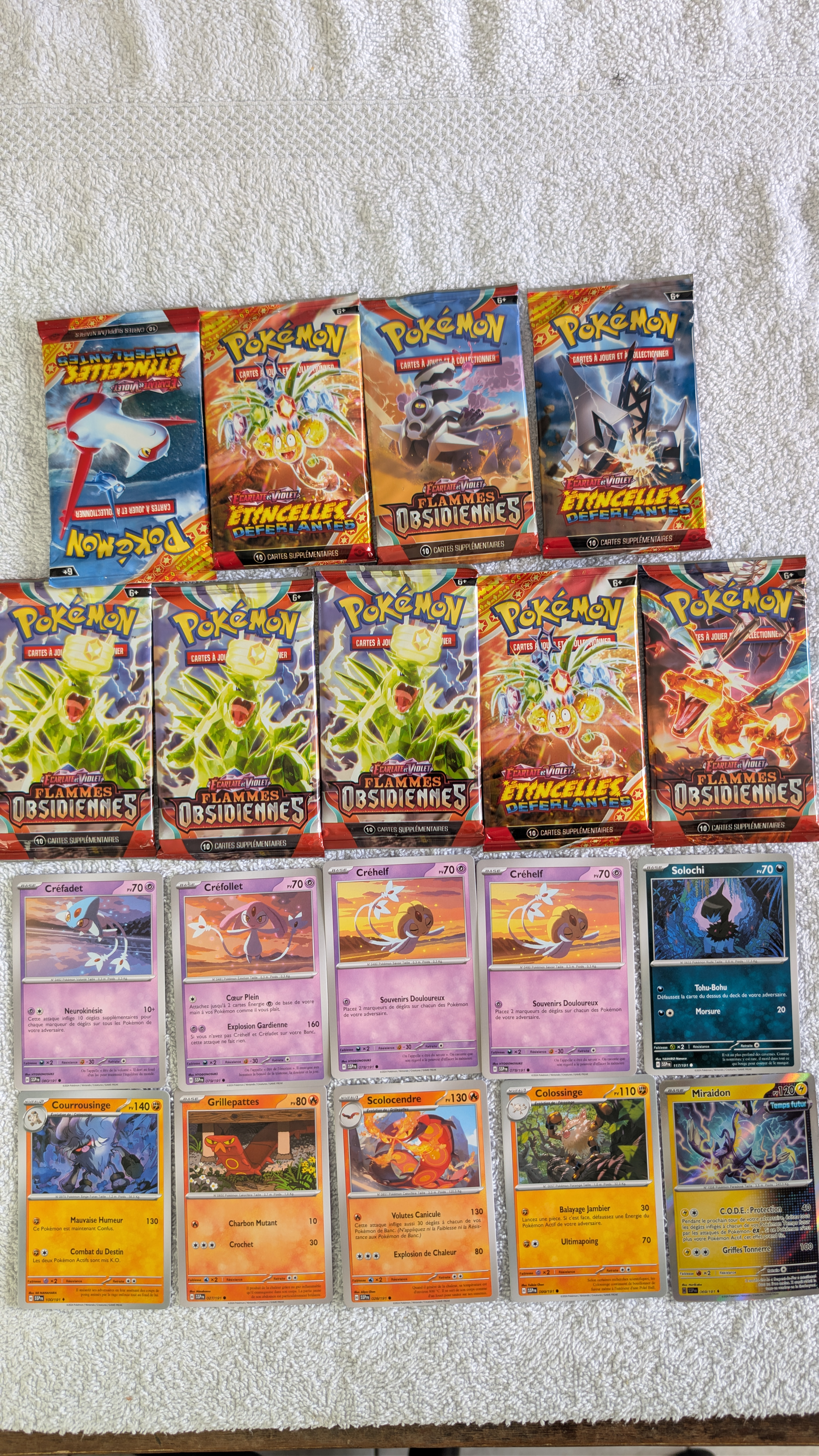 Cartes Pokémon proxy de boosters français - lot de 10 paquets