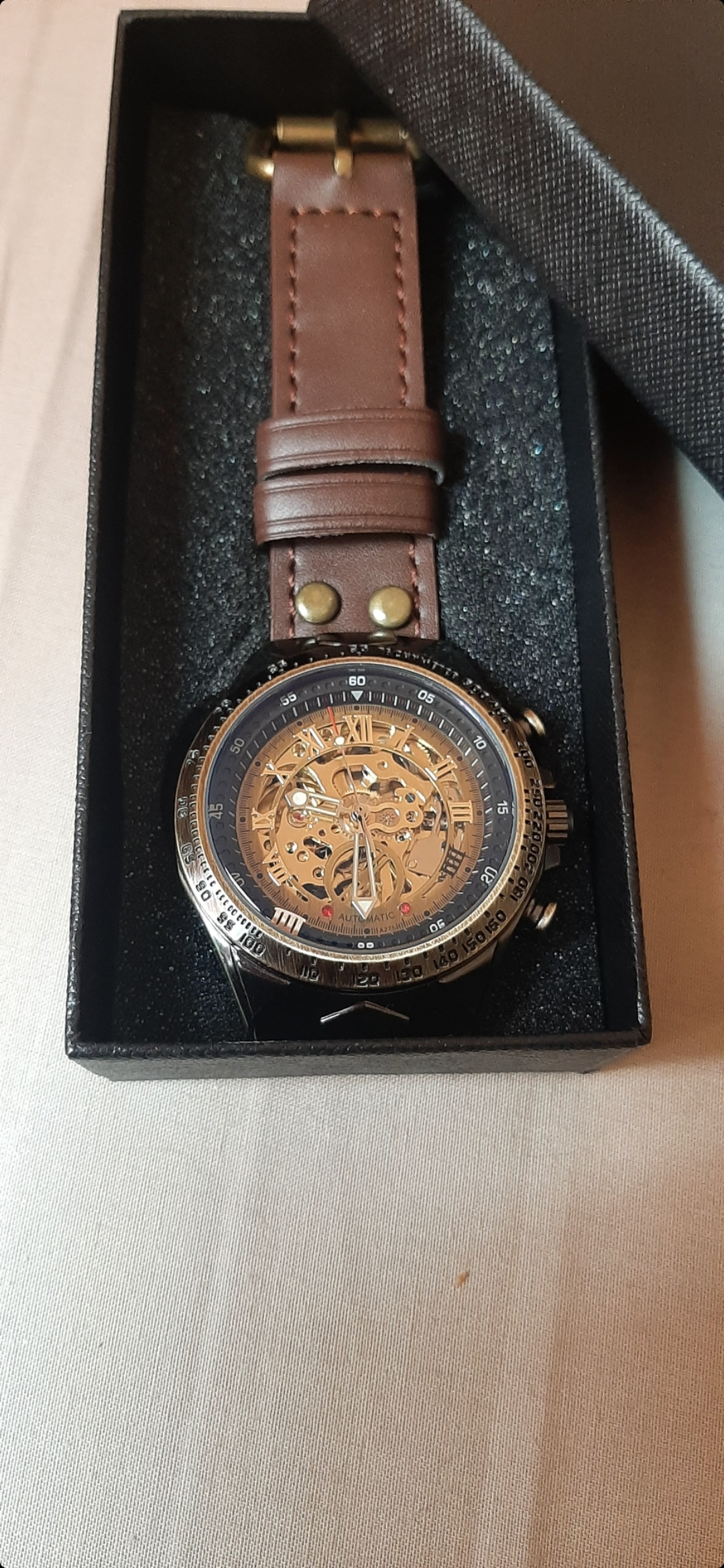 Superbe montre mécanique automatique tourbillon - Miniature 3