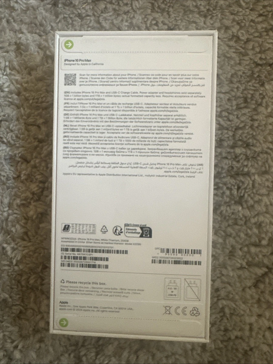 iPhone 16 Pro Max 256 Go - État Neuf