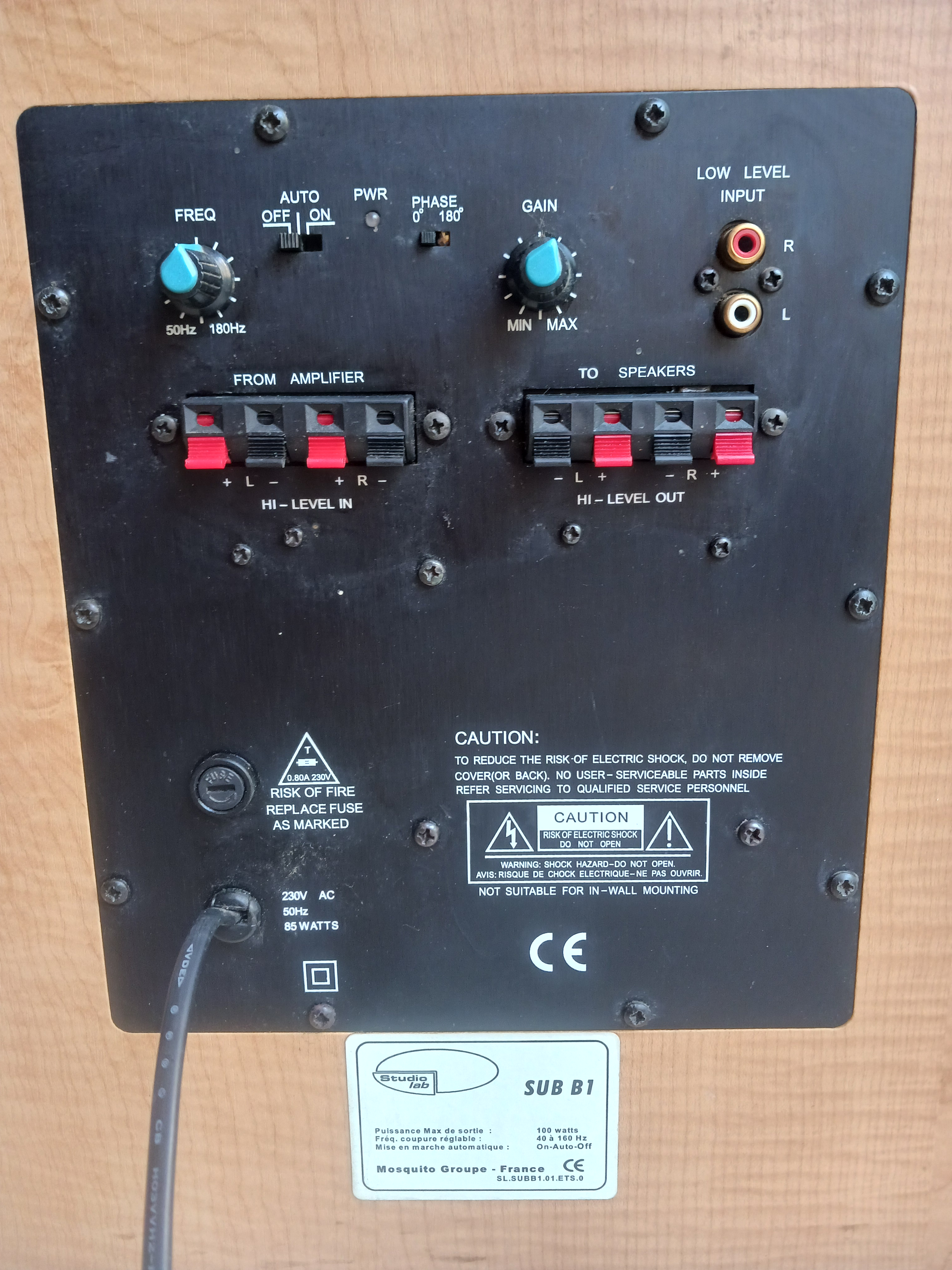 Caisson de basses actif Studio Lab SUB B1 100W - Miniature 3