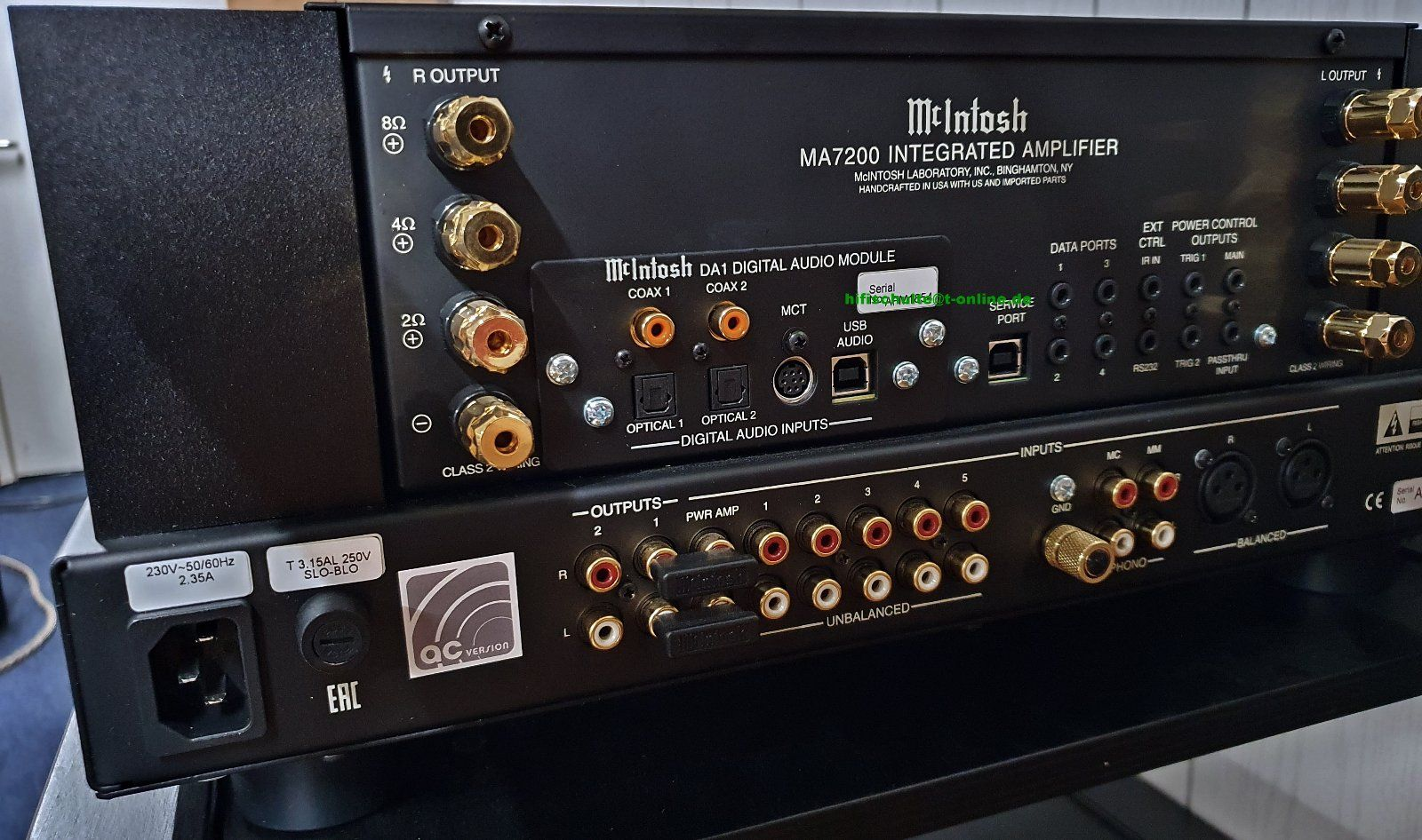 Tout nouvel amplificateur/DAC intégré McIntosh MA-7200AC