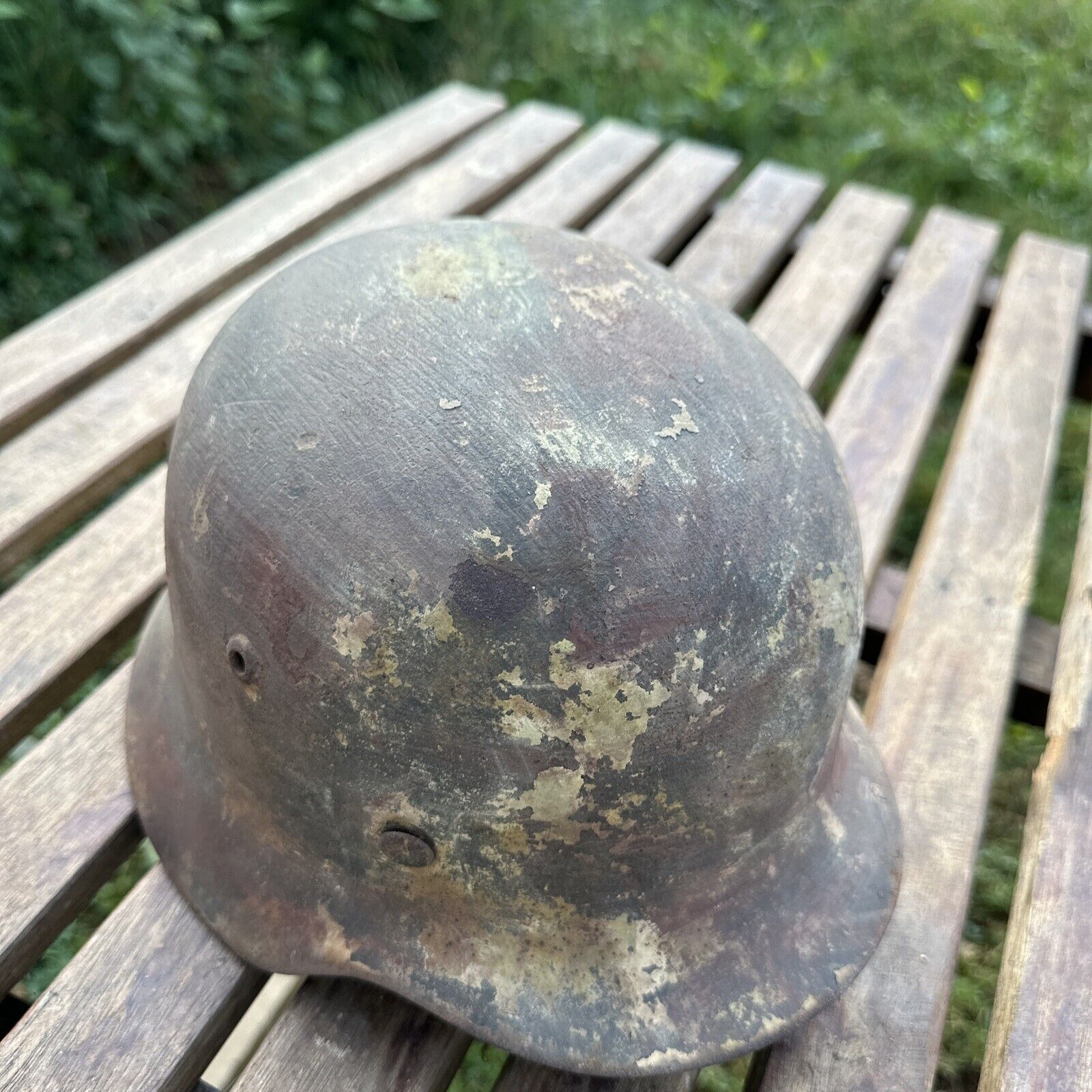 Ancien Casque Militaire Armée WW numéroté 16 avec cerclage