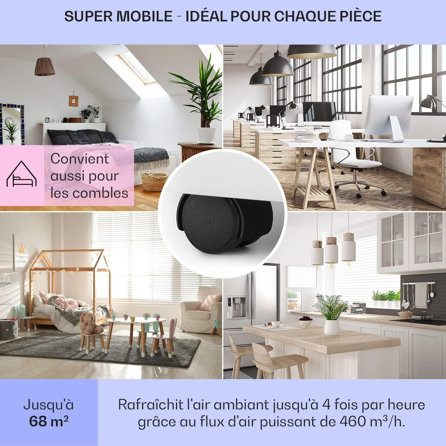 Klarstein Mini Climatiseur Mobile Silencieux Portable Puissante - Miniature 2