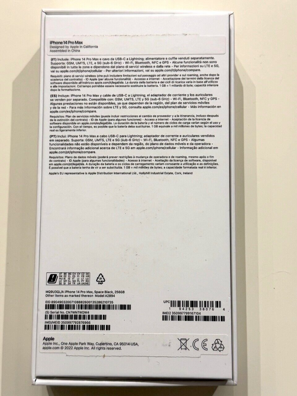 Apple iPhone 14pro max 512GB