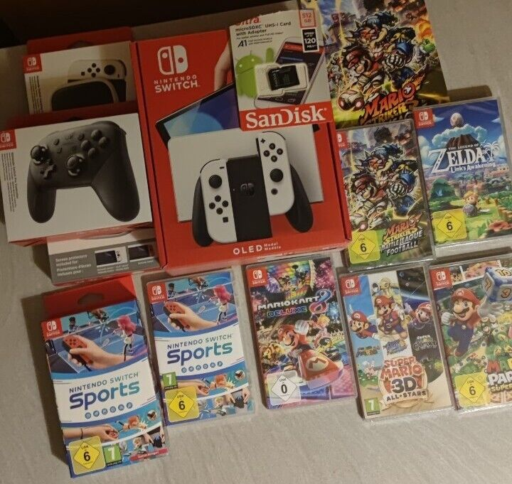 Nintendo Switch OLED Wie Neu + Sealed Spiele! avec toutes les accessoires