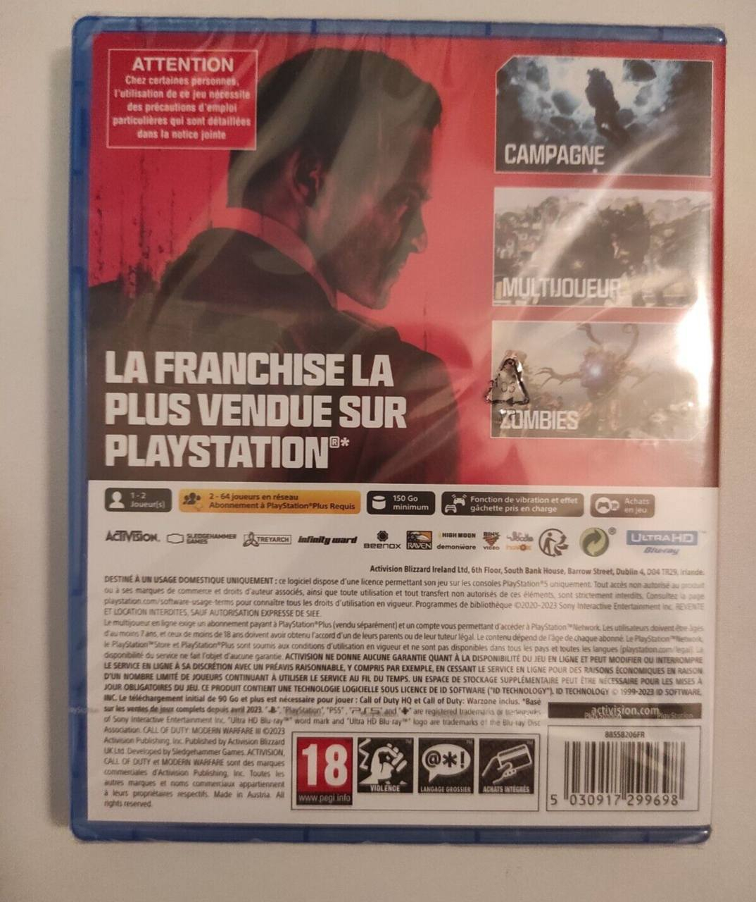 Call of Duty Modern Warfare Lii(3)PS5 Pal Fr Neuf Sous Blister
Officiel