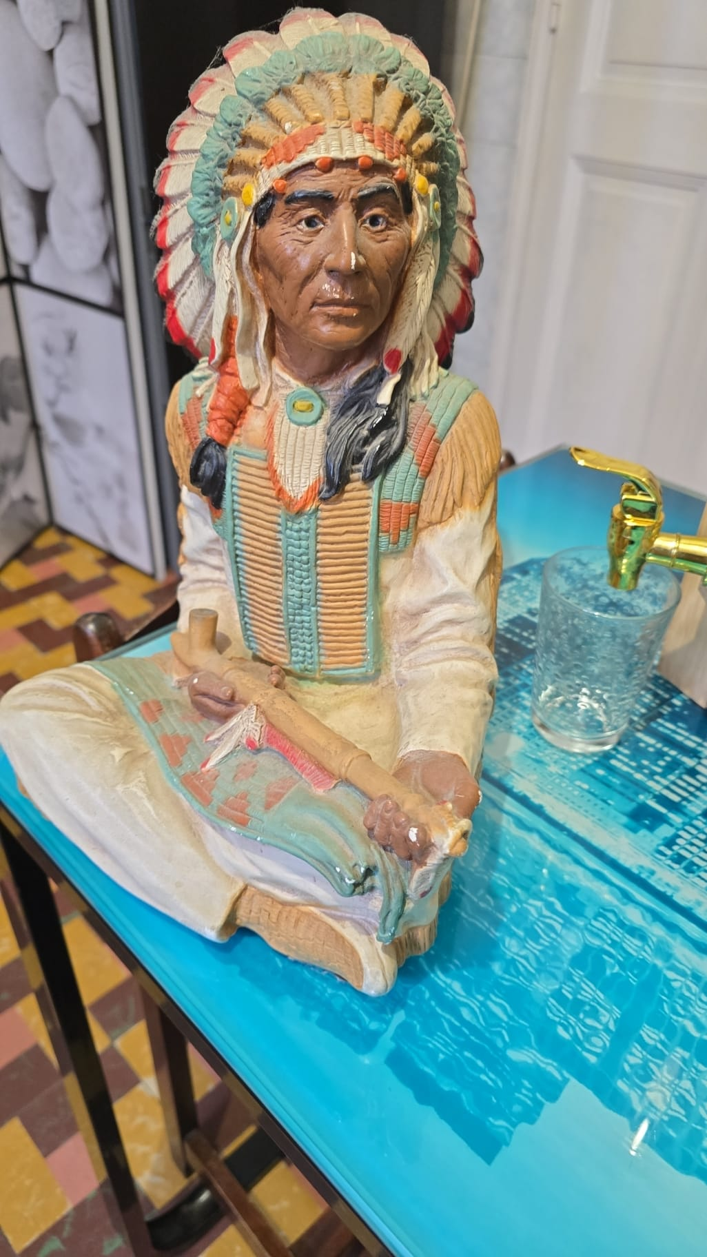 Statues en plâtre d'Amérindiens - Miniature 4