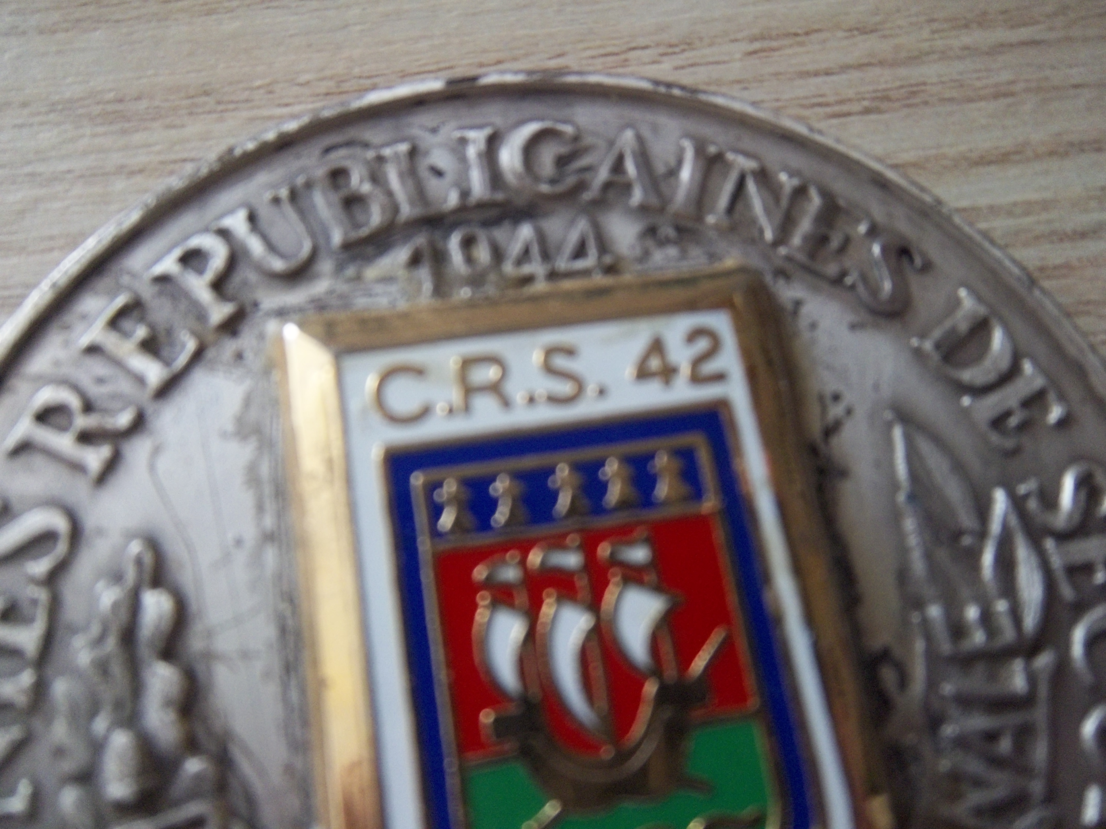 Plaque de collection CRS 42 - Nantes