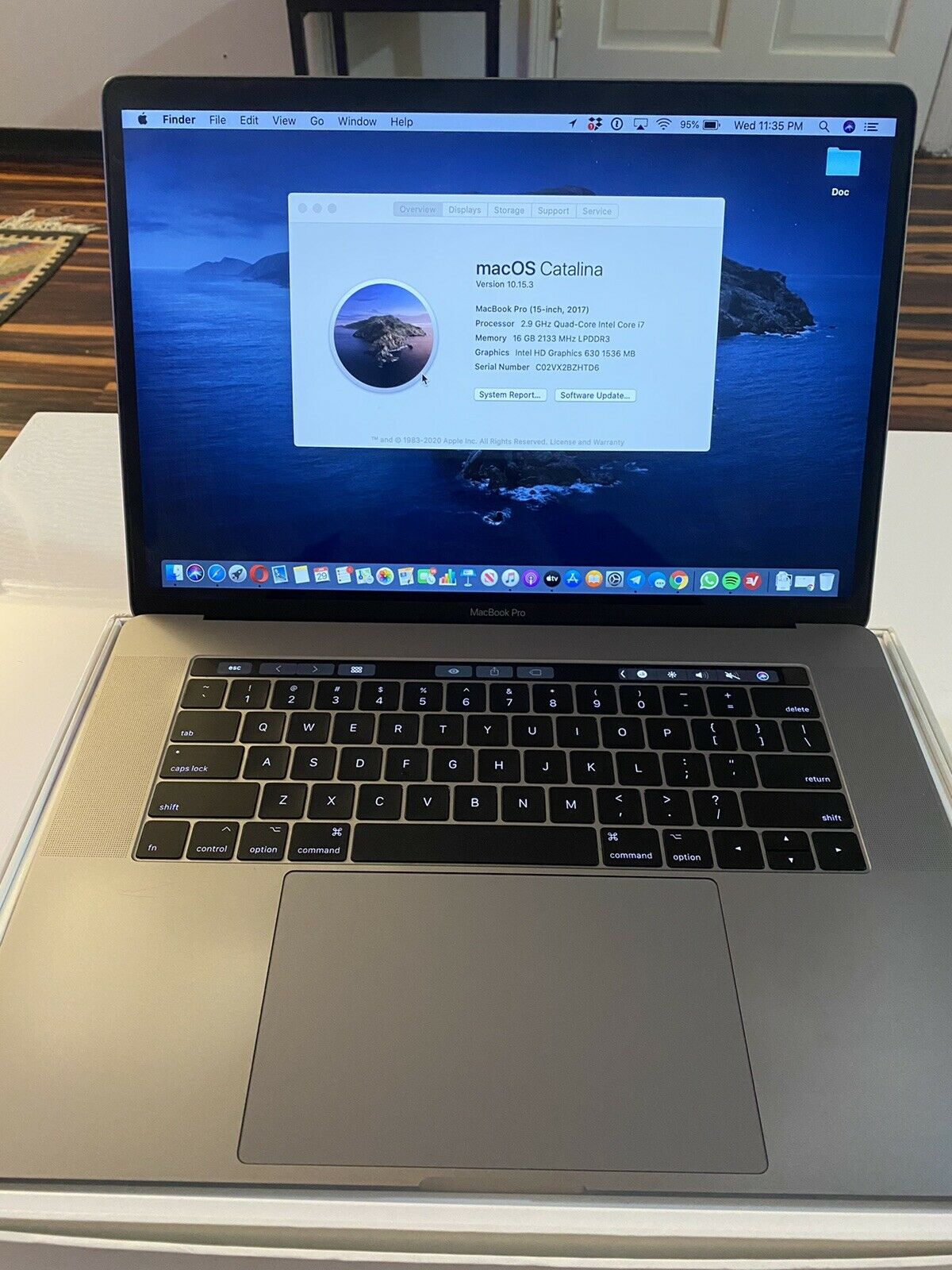 Apple 2017 Macbook Pro Retina Touch Bar 15 2.9GHz I7 512GB SSD 16GB MPTT2LLA - Miniature 2
