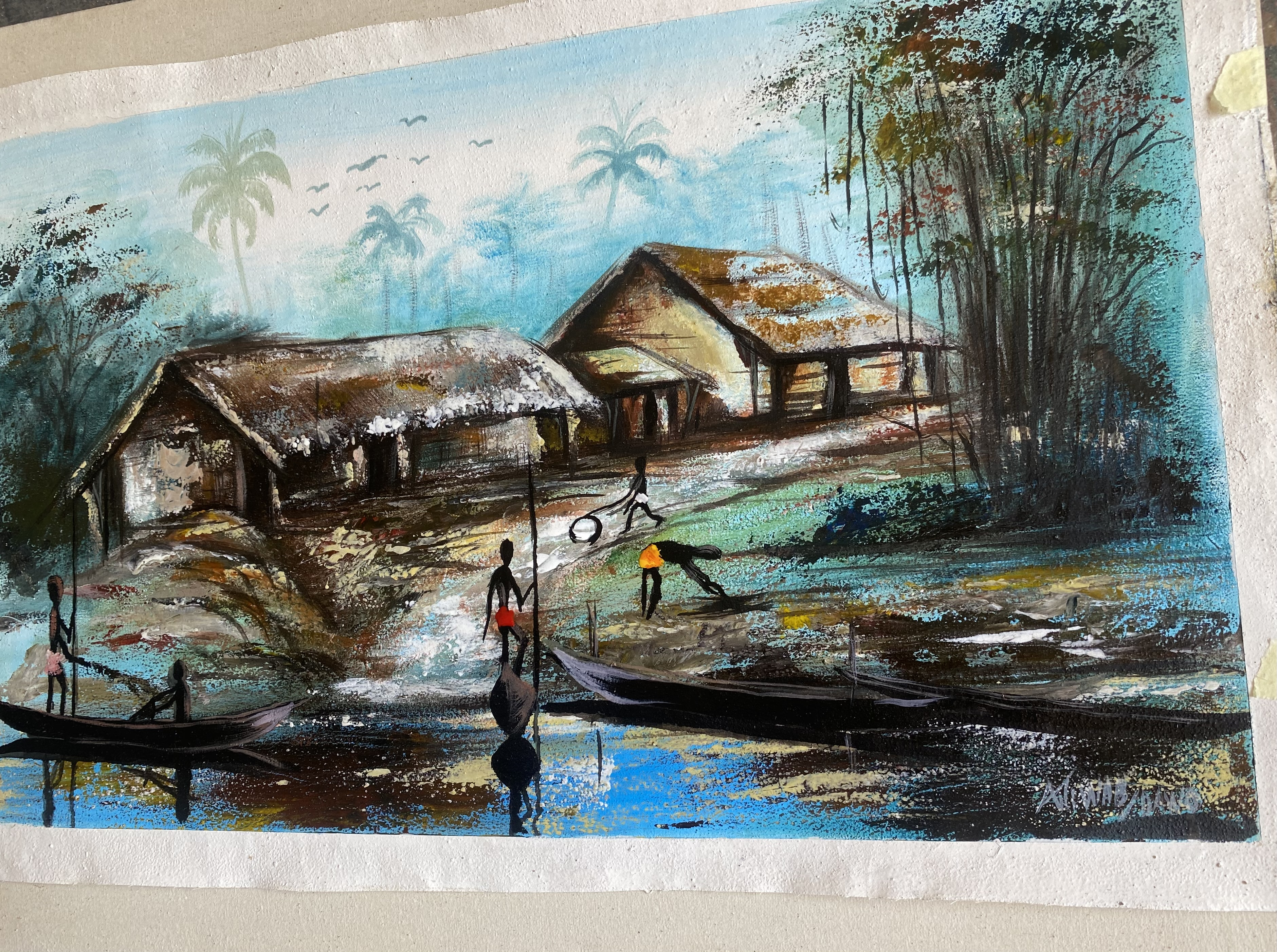 Tableau peinture à huile ( paysage )