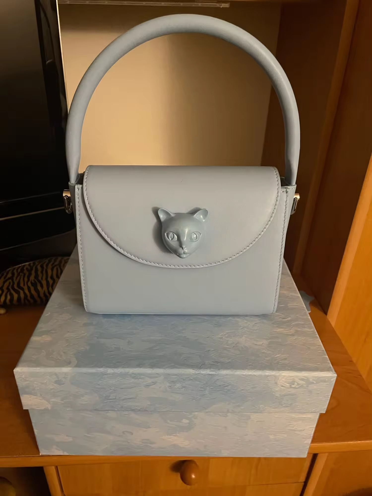 Sac Bandoulière à la Mode, Design Style Chat en Cuir - Miniature 5