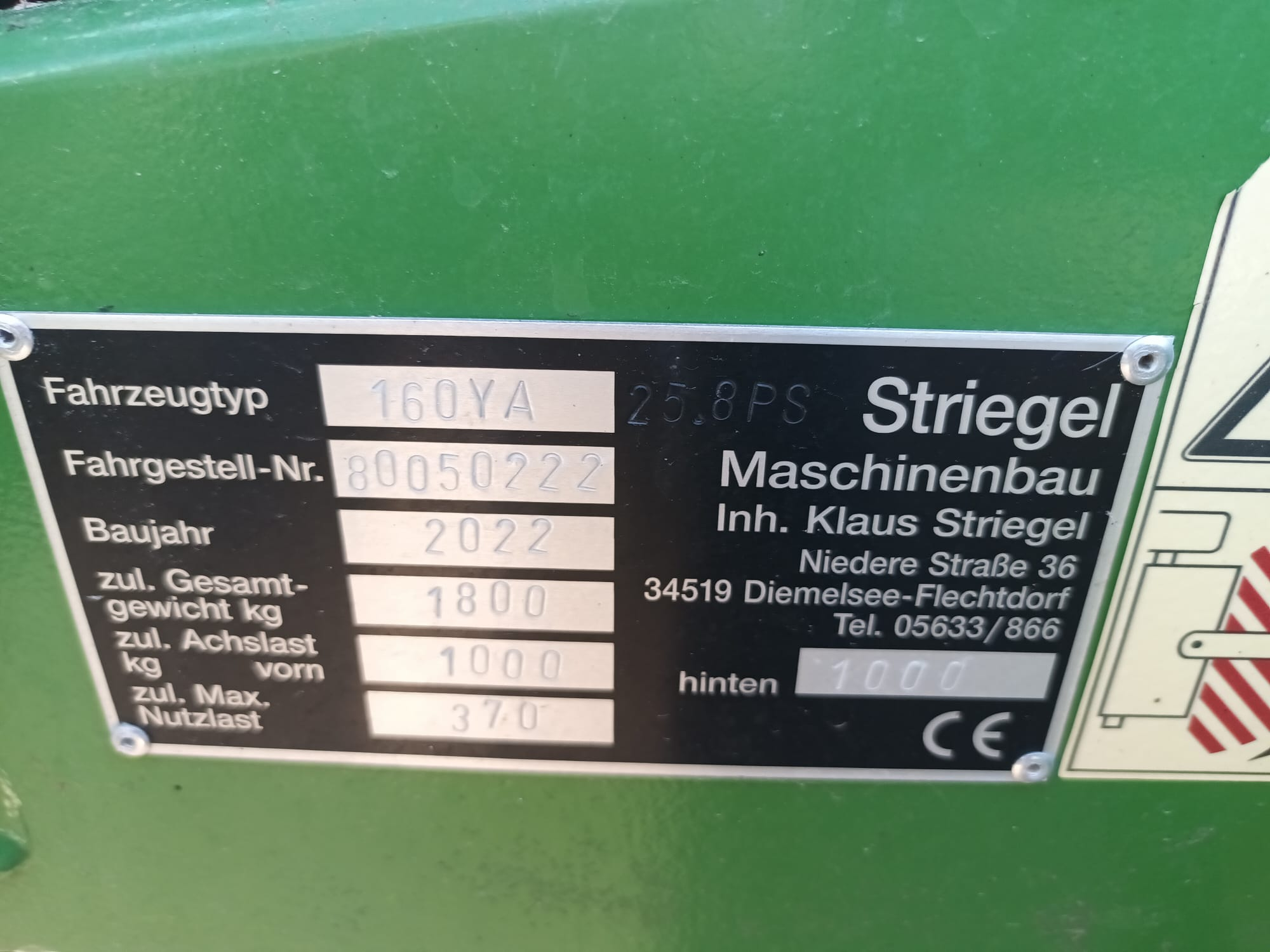 Vends Valel de ferme marque striegel 160YA - Miniature 2