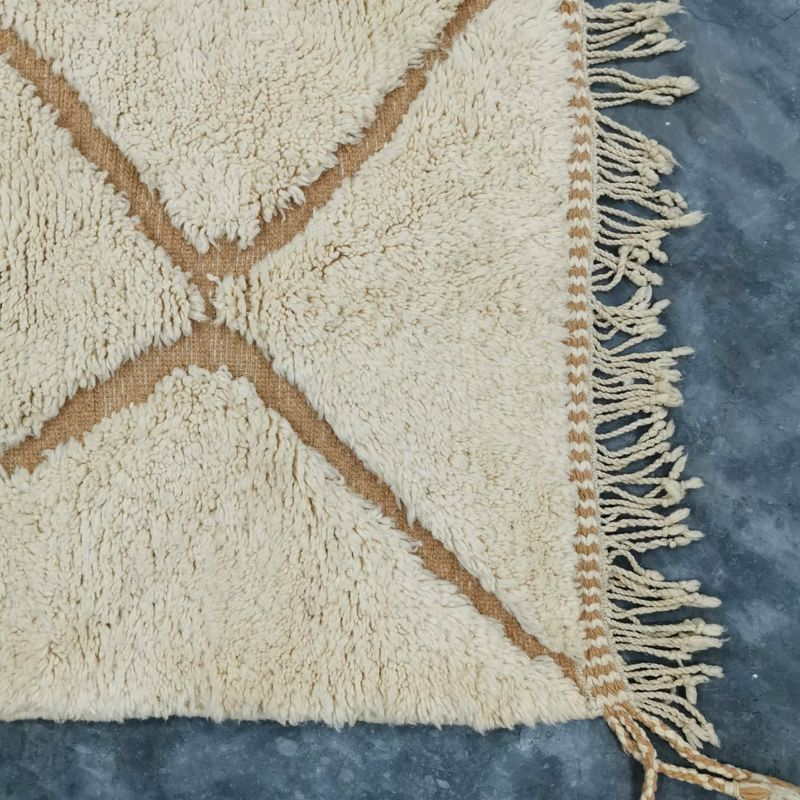 Tapis Blanc ,tapis bérbère ,tapis de laine authentique ,Tapis haute
qualité - Miniature 6
