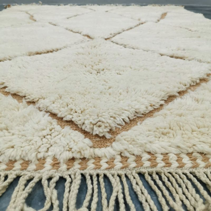 Tapis Blanc ,tapis bérbère ,tapis de laine authentique ,Tapis haute
qualité - Miniature 2