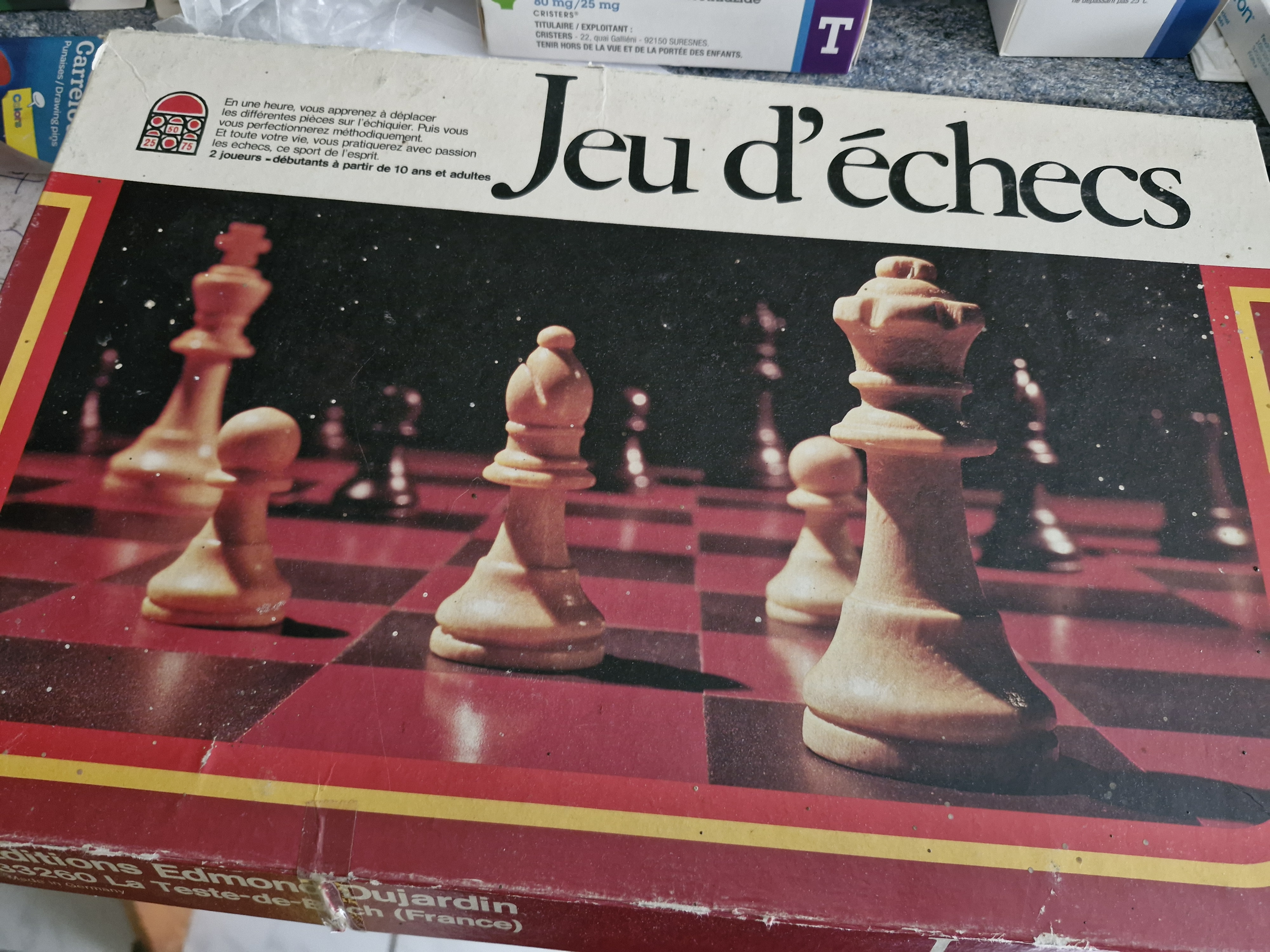 Jeu d'échecs Edmon Dujardin en bois massif - Miniature 2