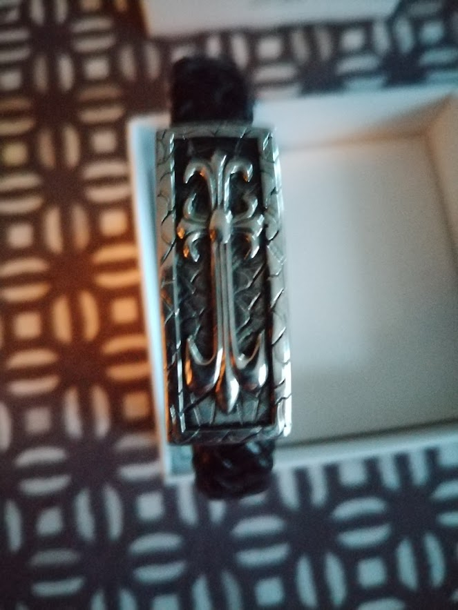 bracet en cuir tresser - Miniature 2