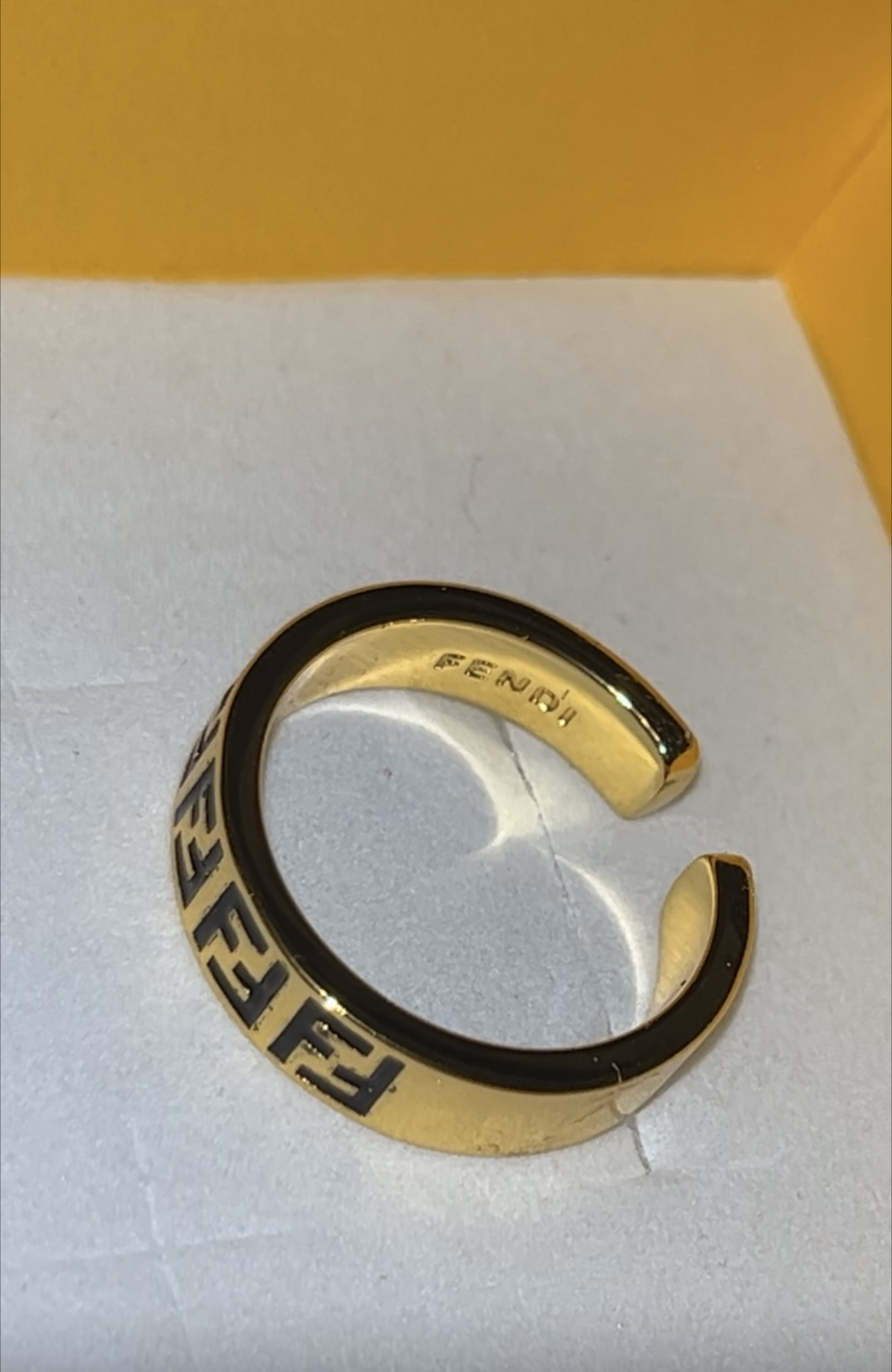 Bague Fendi plaqué or doré - Miniature 2