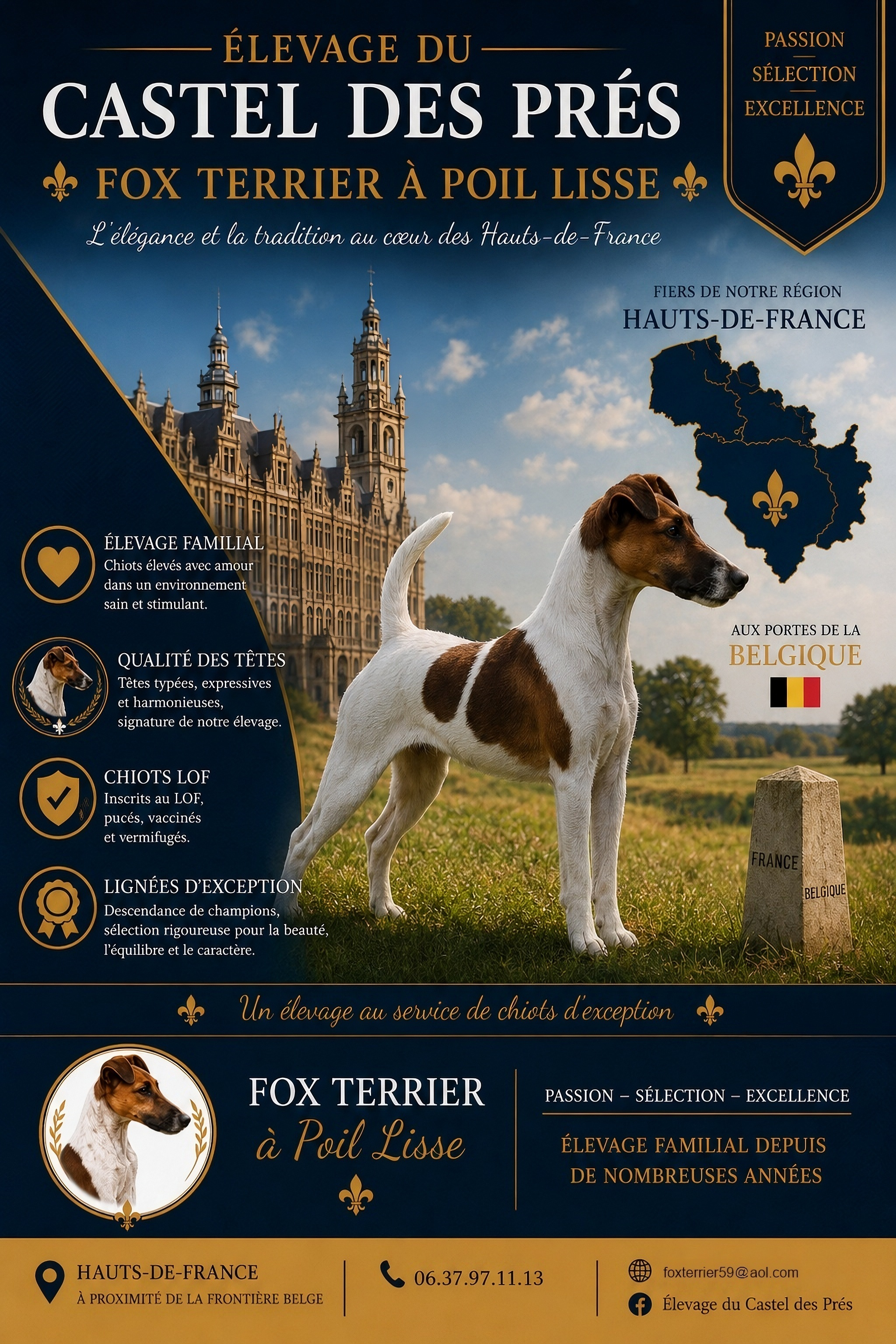 Magnifiques chiots Fox-terrier à poil lisse LOF disponibles