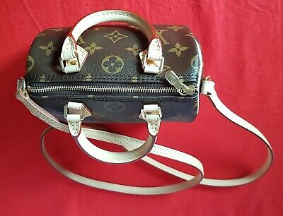Authentique LOUIS VUITTON Nano Speedy Monogram Canvas Cross body bag M61252
