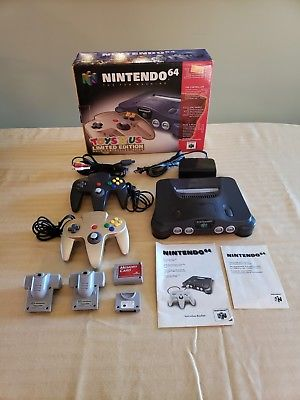 Nintendo 64 Toys R Us Limited Edition Console Set Gold Controller Boxed Extras - Miniature 2