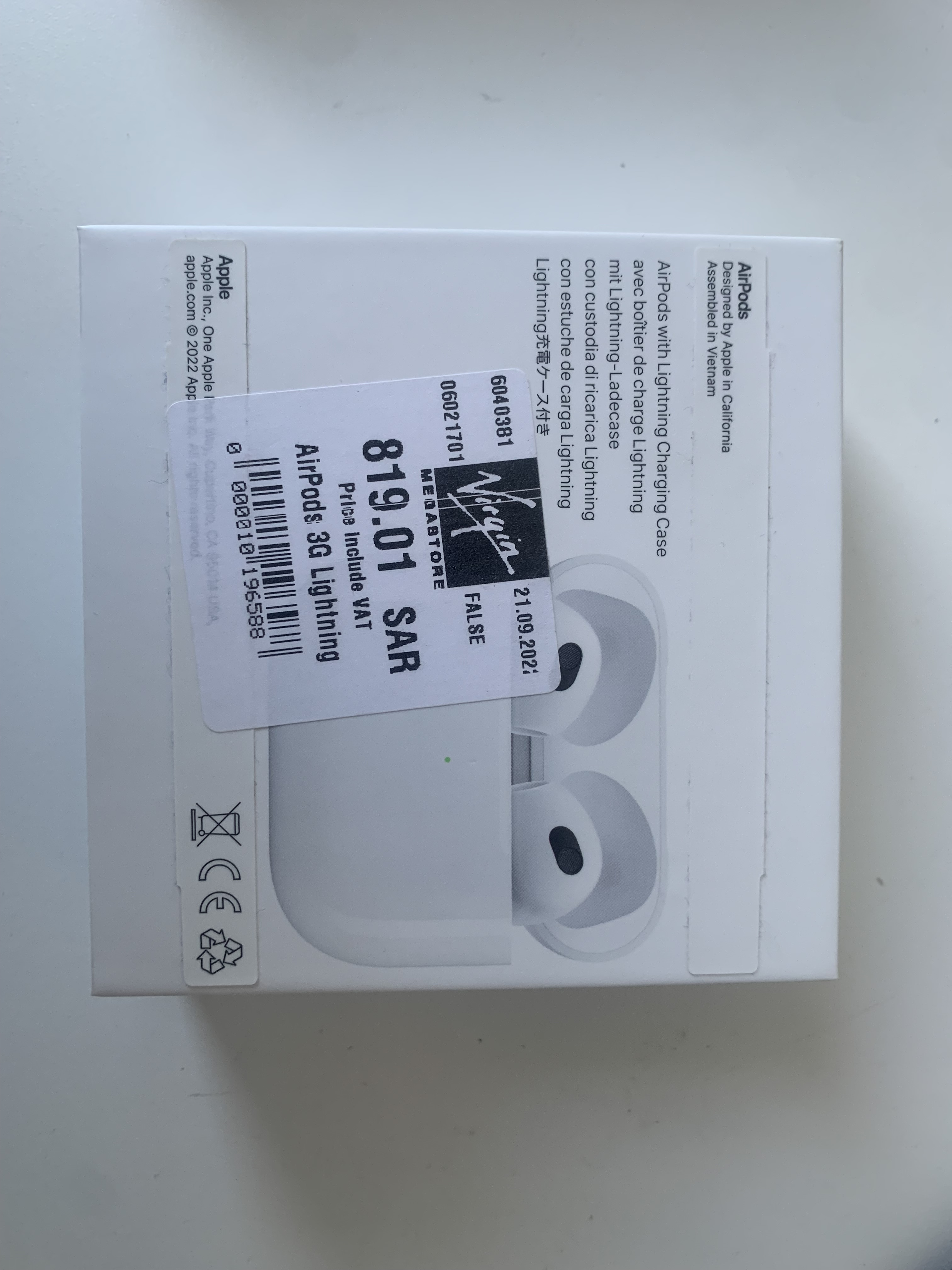 Air pods 3 neuf