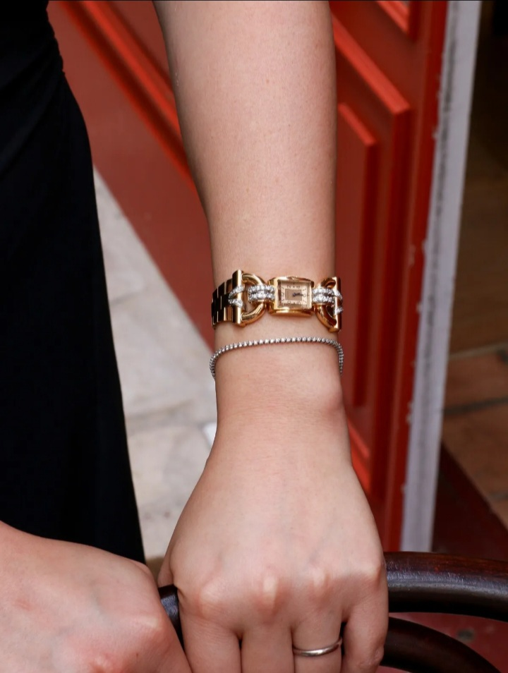 Montre Butcheron Tank Or & Diamants