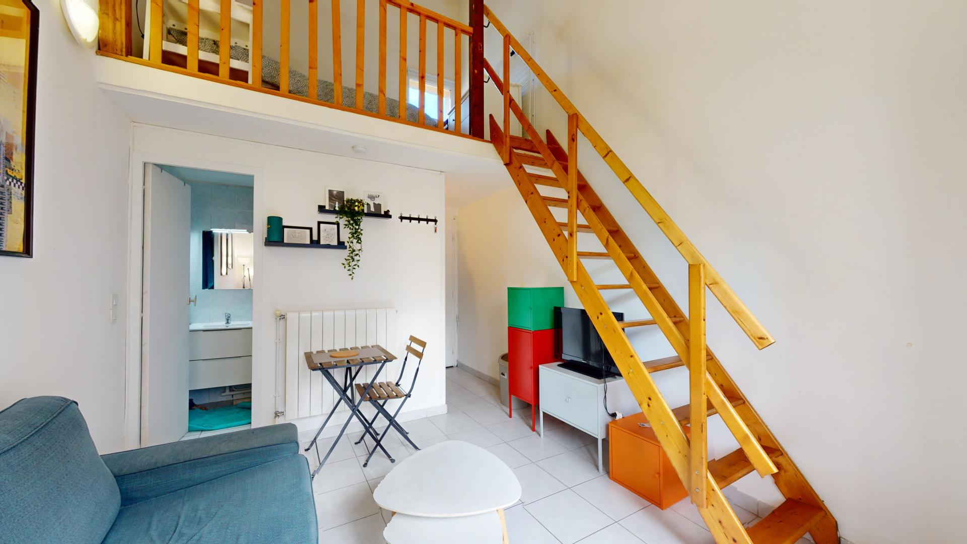 T1 meublé lumineux 18 m²