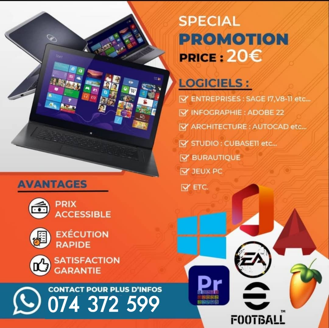 Logiciels disponible...