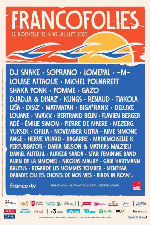 3 E-pass pour le festival Francofolies