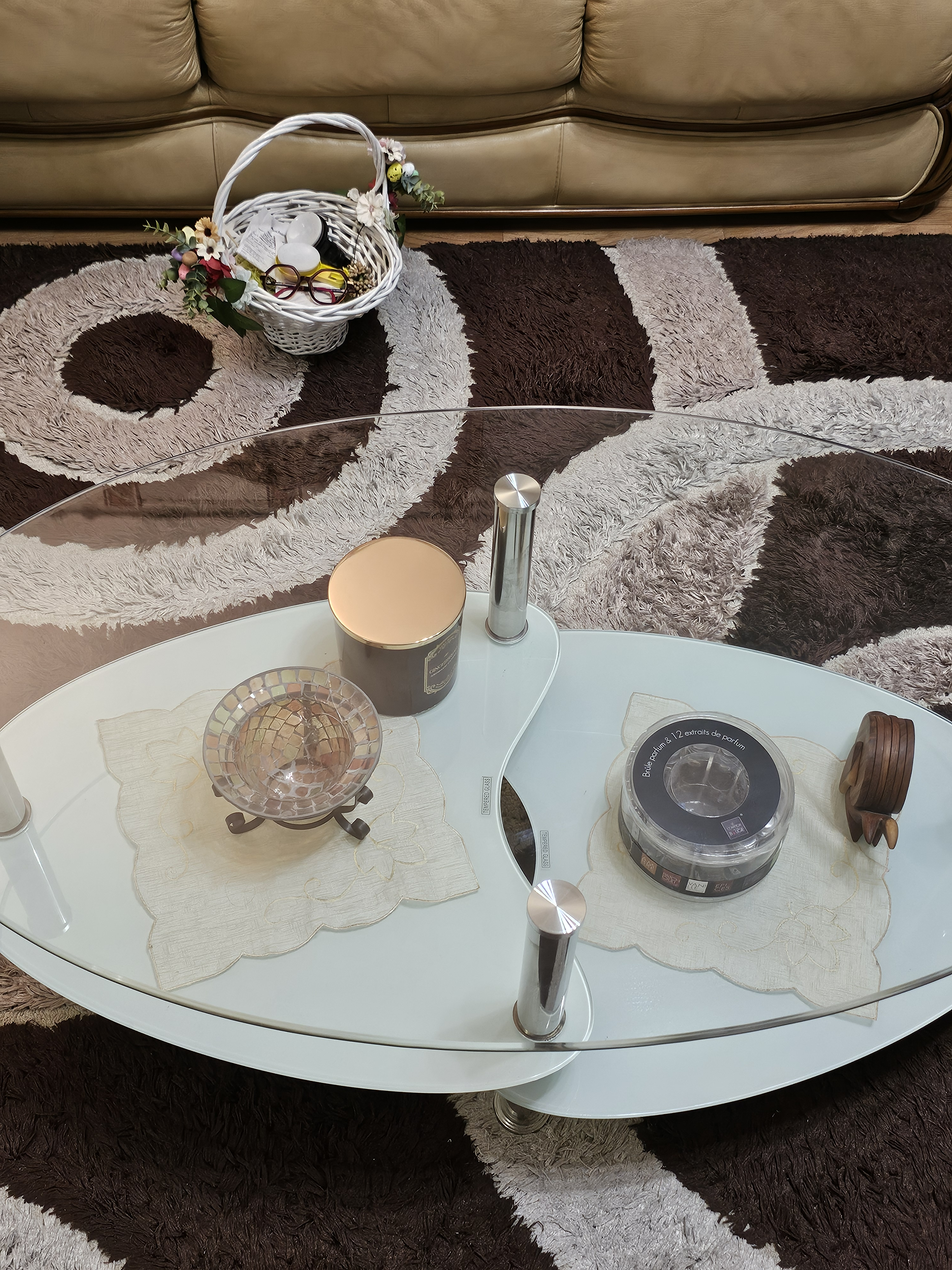 Canapé d'angle avec table basse et table à manger - Miniature 3