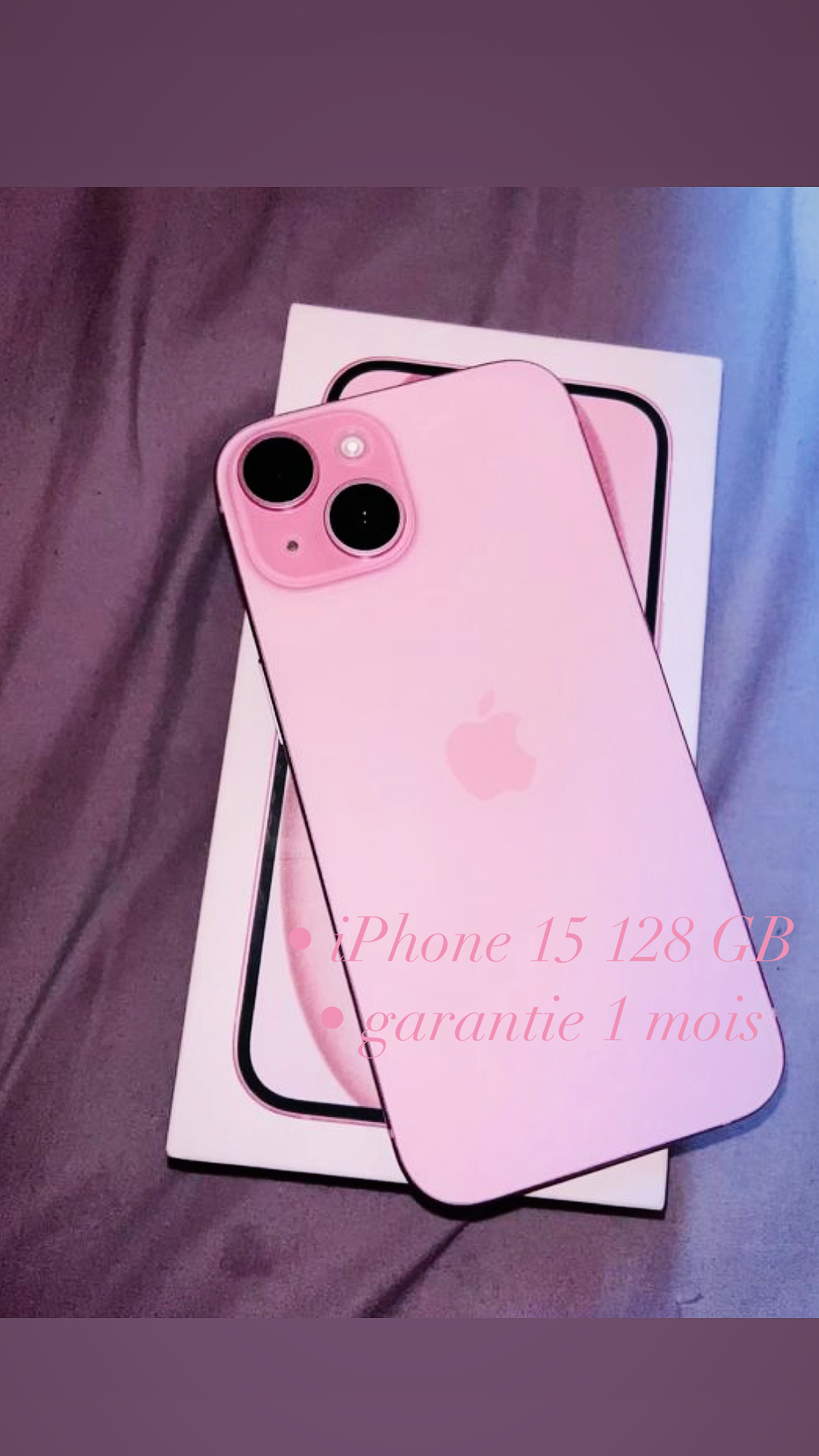 iPhone 15 Rose 128 GB Reconditionné en Très Bon État