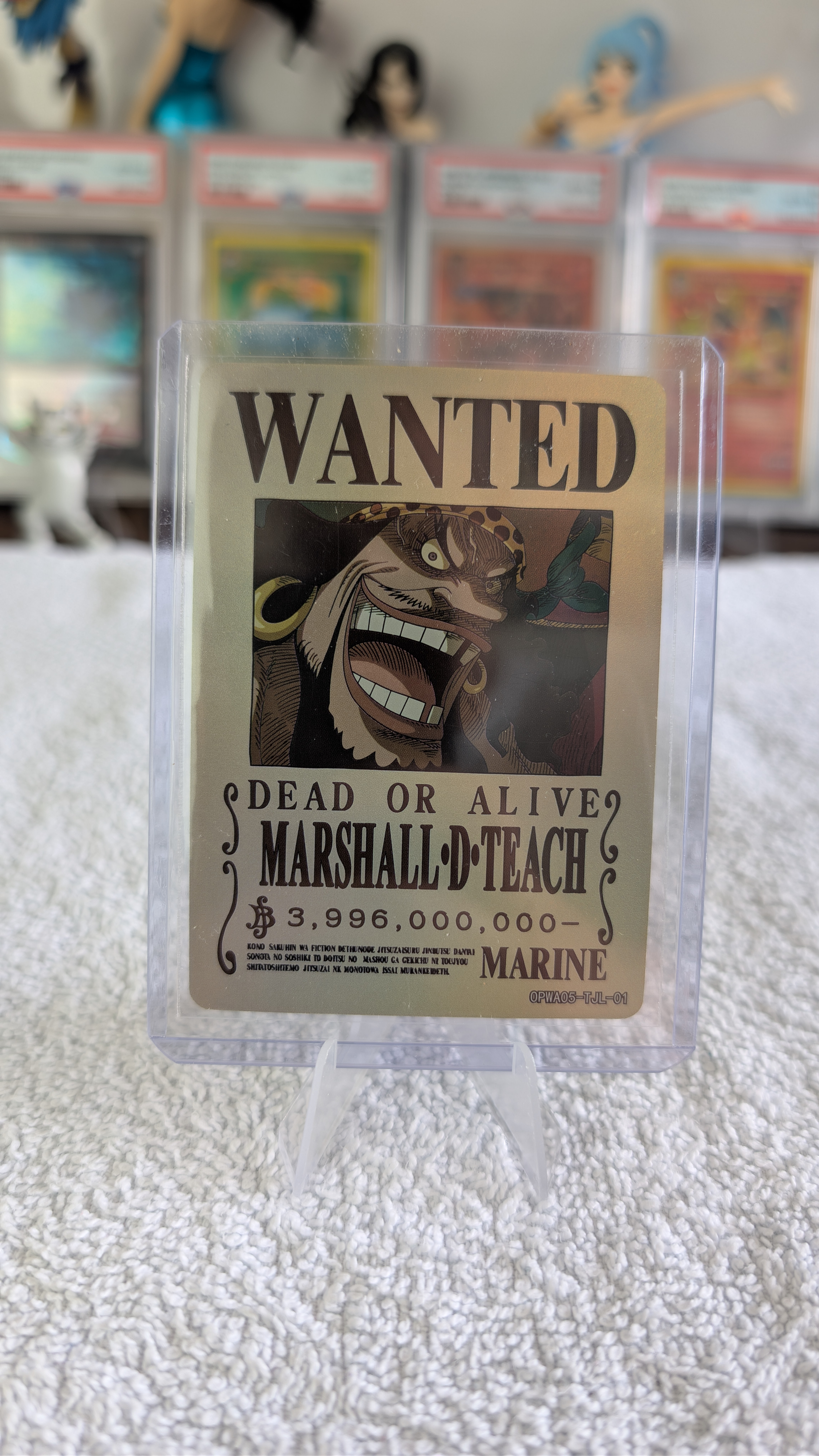 Carte Bandai One Piece WANTED Marshall D. Teach Chase Card OPW05-TL-01 2024
